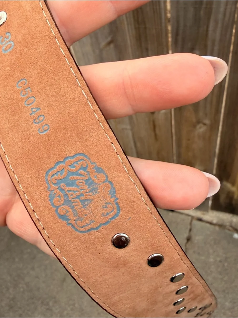 Tony Lama Leather Belt With Bling Size 30